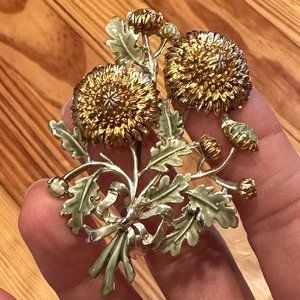 Fall Brooch Rare-Exquisite brand-Chrysanthemum series-Vintage from England